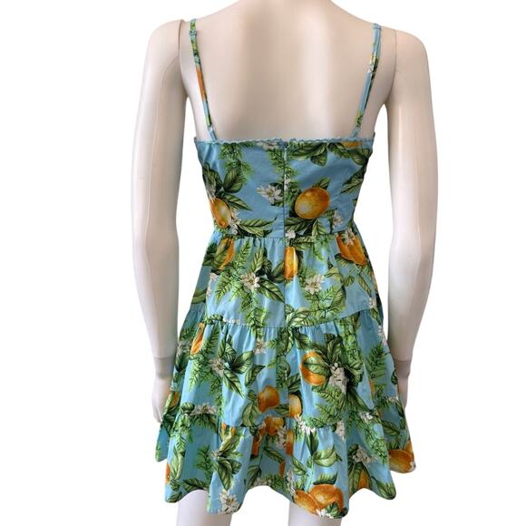 STEVE MADDEN Women's Sky Blue Floral Summer Orchard Dress Size 2 - Picture 4 of 7